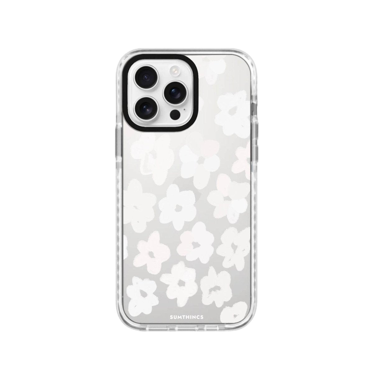 iPhone 16 Pro Blossoms Magsafe Procase Şeffaf Telefon Kılıfı Beyaz Şeffaf - SUMTHINCS