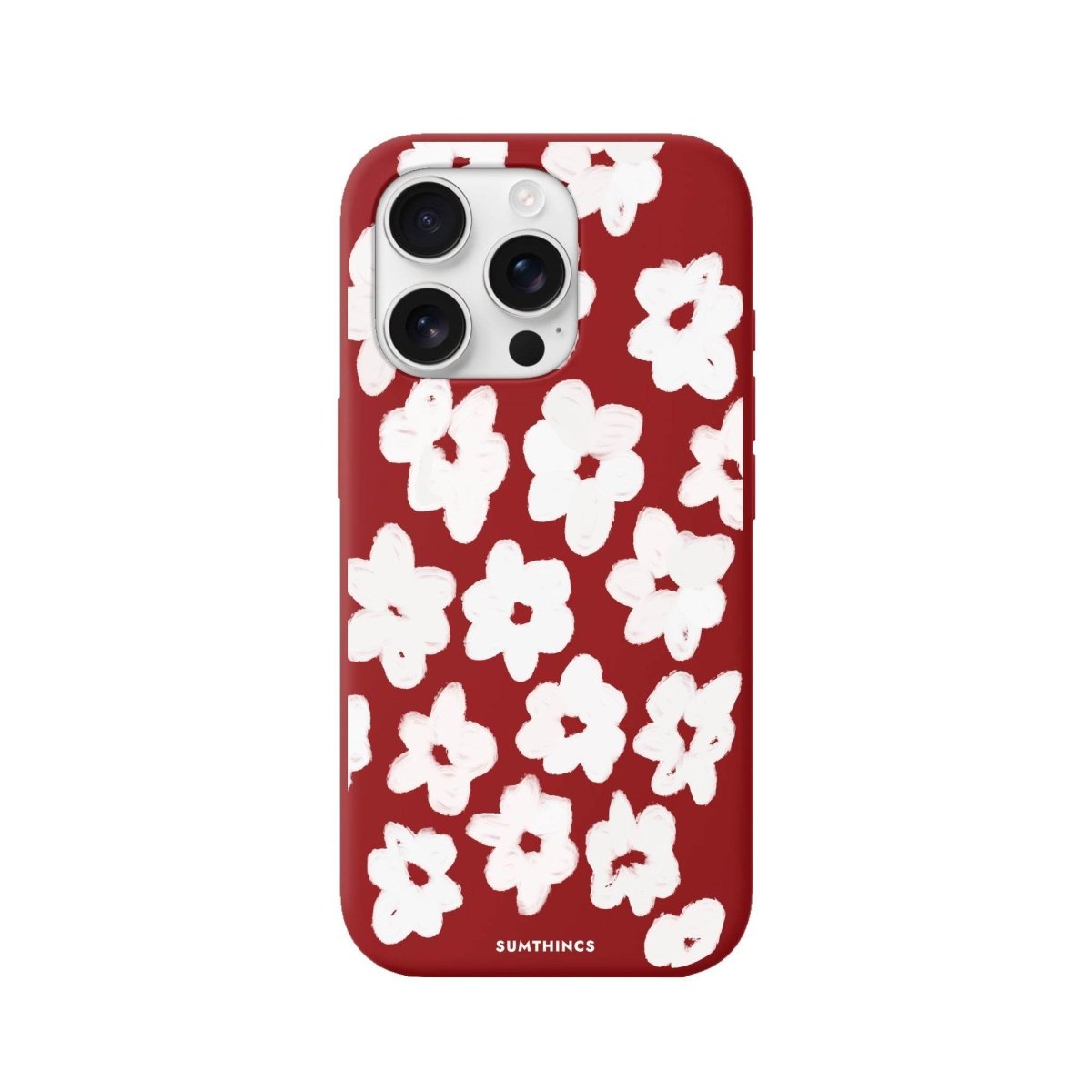 iPhone 16 Pro Blossoms Premium Telefon Kılıfı Kırmızı - SUMTHINCS