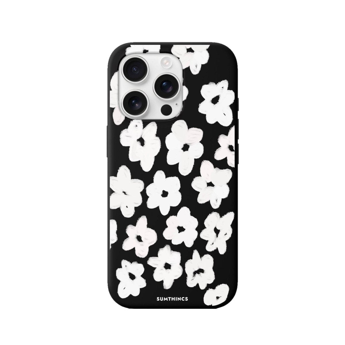 iPhone 16 Pro Blossoms Premium Telefon Kılıfı Siyah - SUMTHINCS