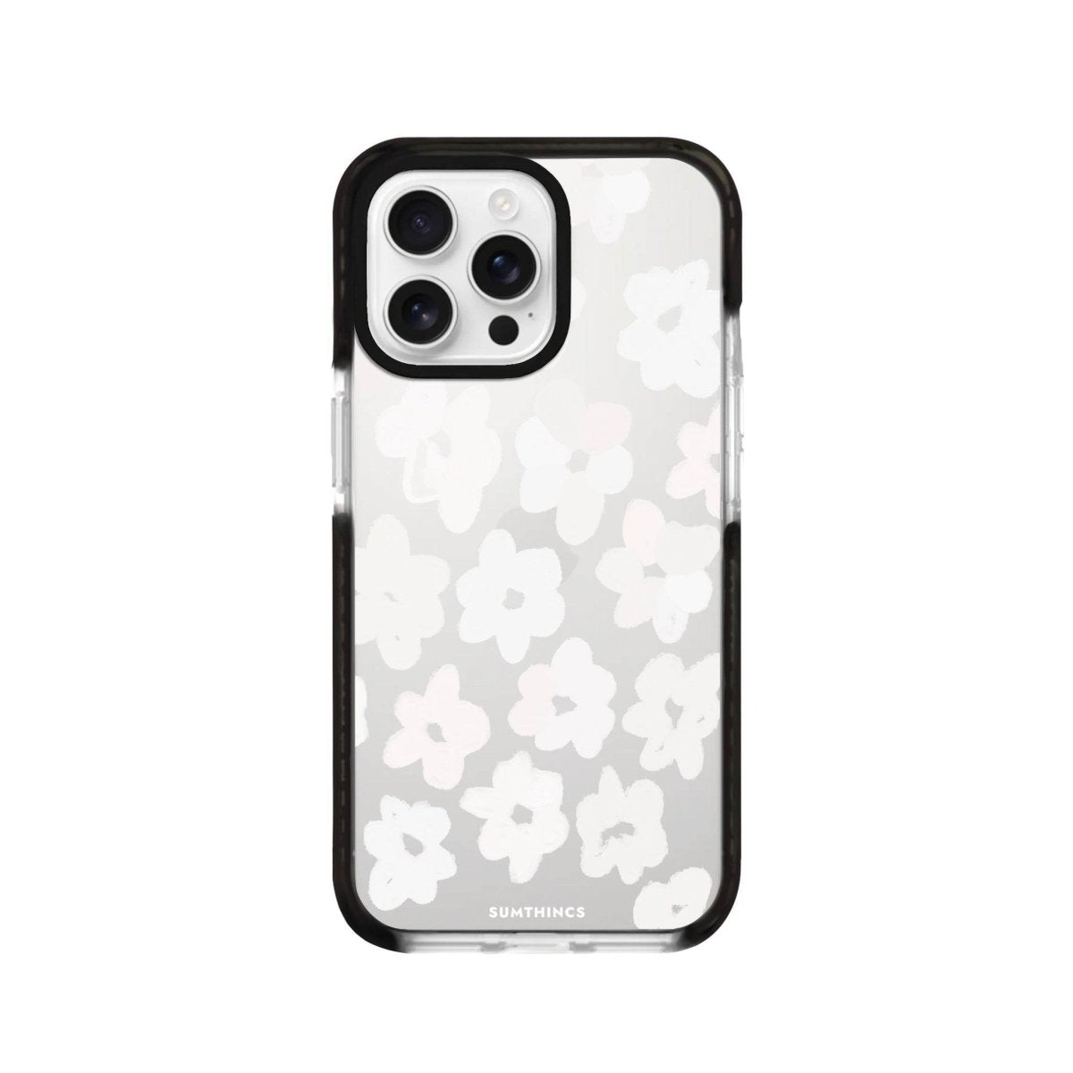 iPhone 16 Pro Blossoms Procase Şeffaf Telefon Kılıfı Siyah Şeffaf - SUMTHINCS
