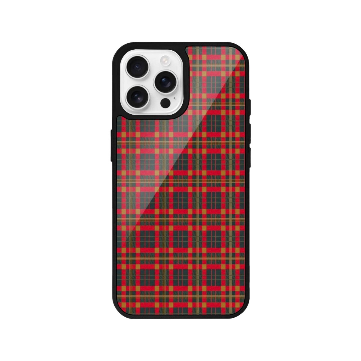 iPhone 16 Pro Christmas Plaid Glossy Cam Telefon Kılıfı - SUMTHINCS