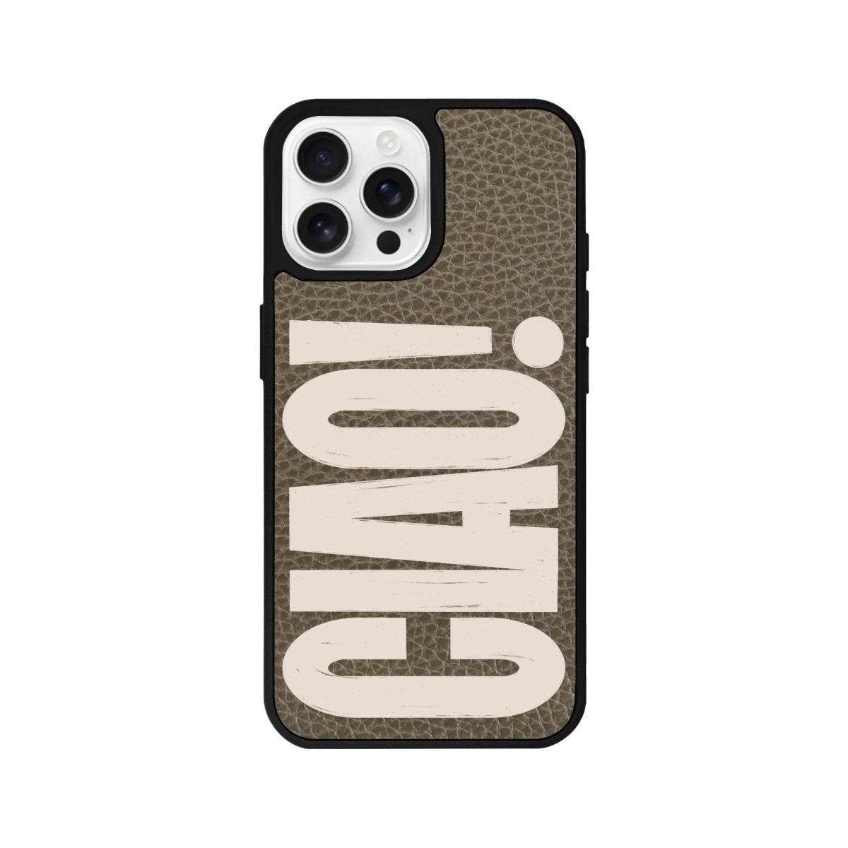iPhone 16 Pro CIAO! Leather Vegan Deri Telefon Kılıfı Haki - SUMTHINCS