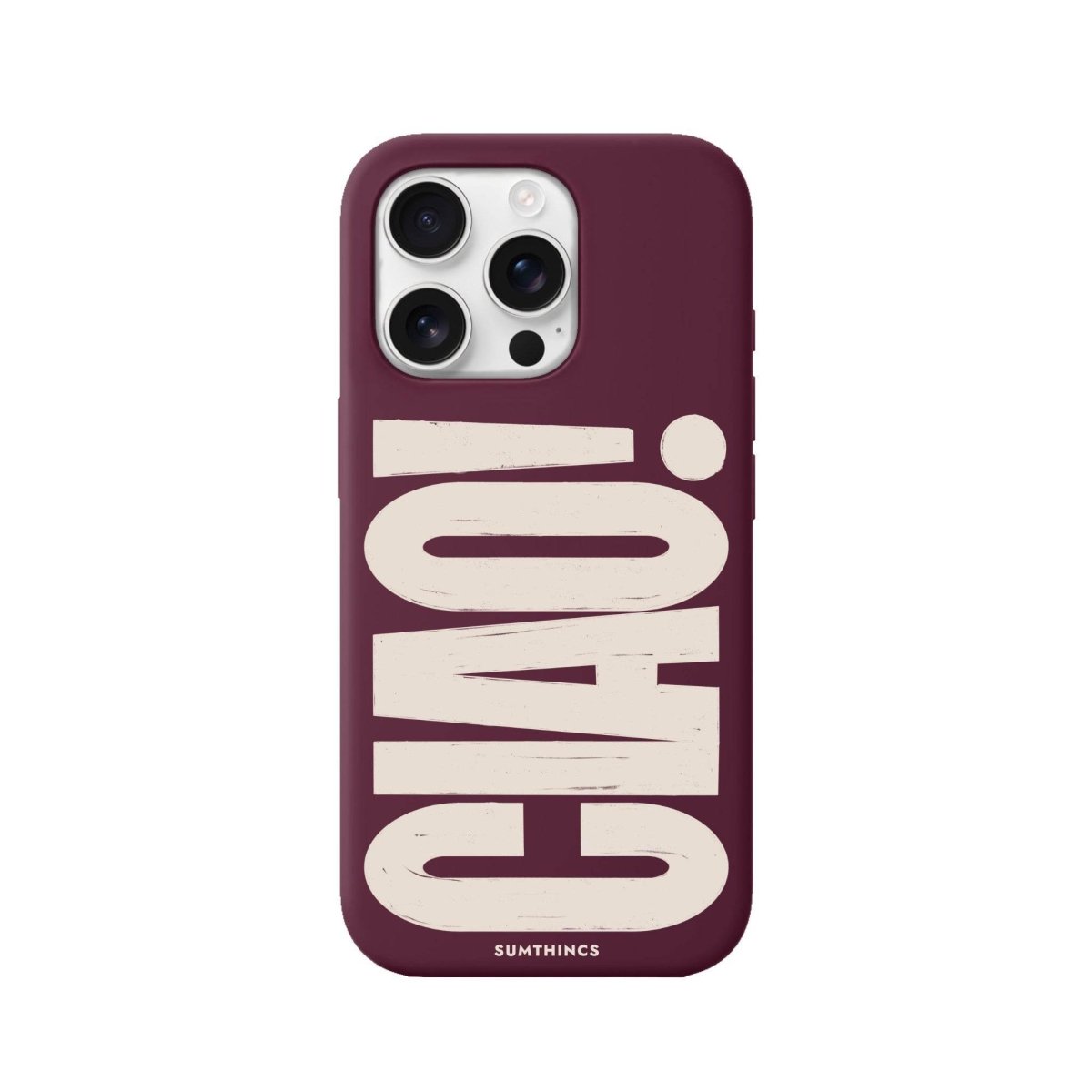 iPhone 16 Pro CIAO! Premium Telefon Kılıfı Bordo - SUMTHINCS