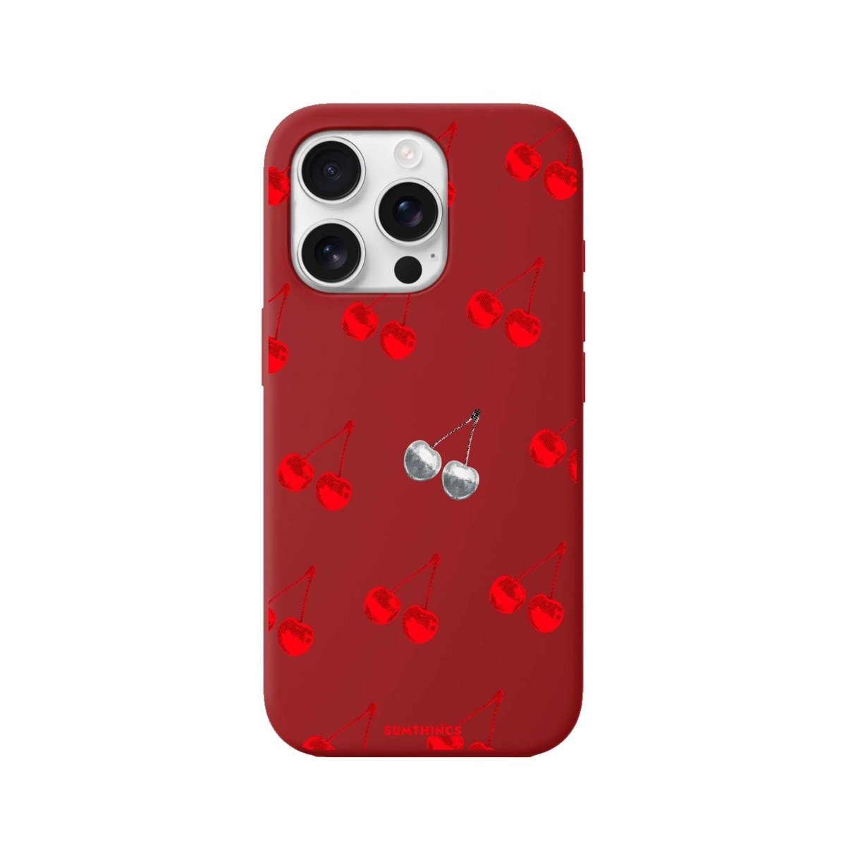 iPhone 16 Pro Disco Cherry Premium Telefon Kılıfı Kırmızı - SUMTHINCS