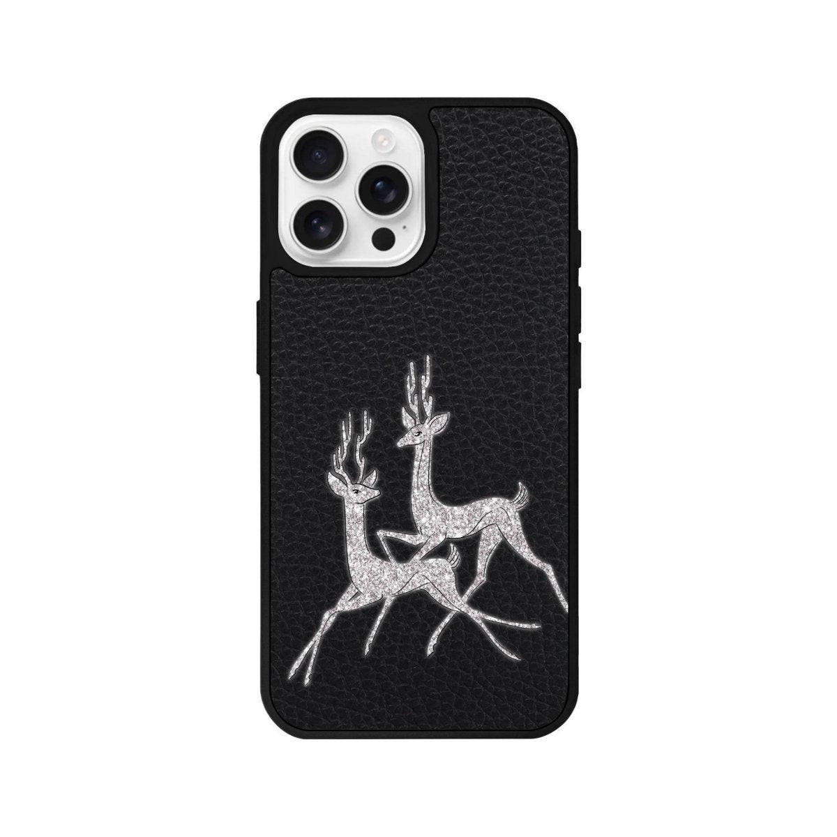 iPhone 16 Pro Disco Deers Leather Vegan Deri Telefon Kılıfı - SUMTHINCS