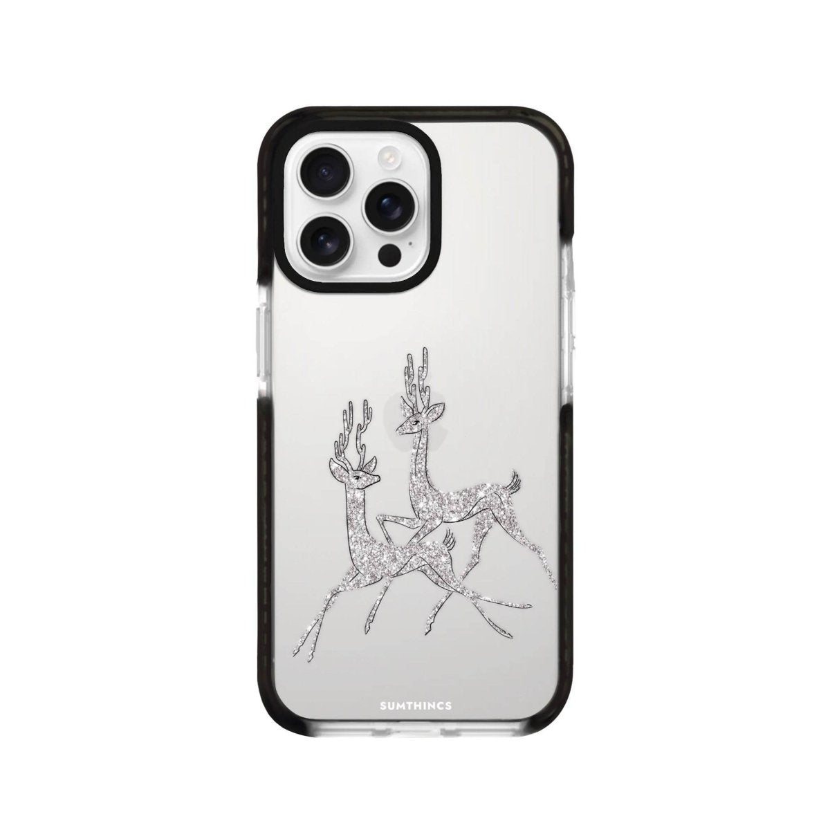 iPhone 16 Pro Disco Deers Procase Şeffaf Telefon Kılıfı Siyah Şeffaf - SUMTHINCS