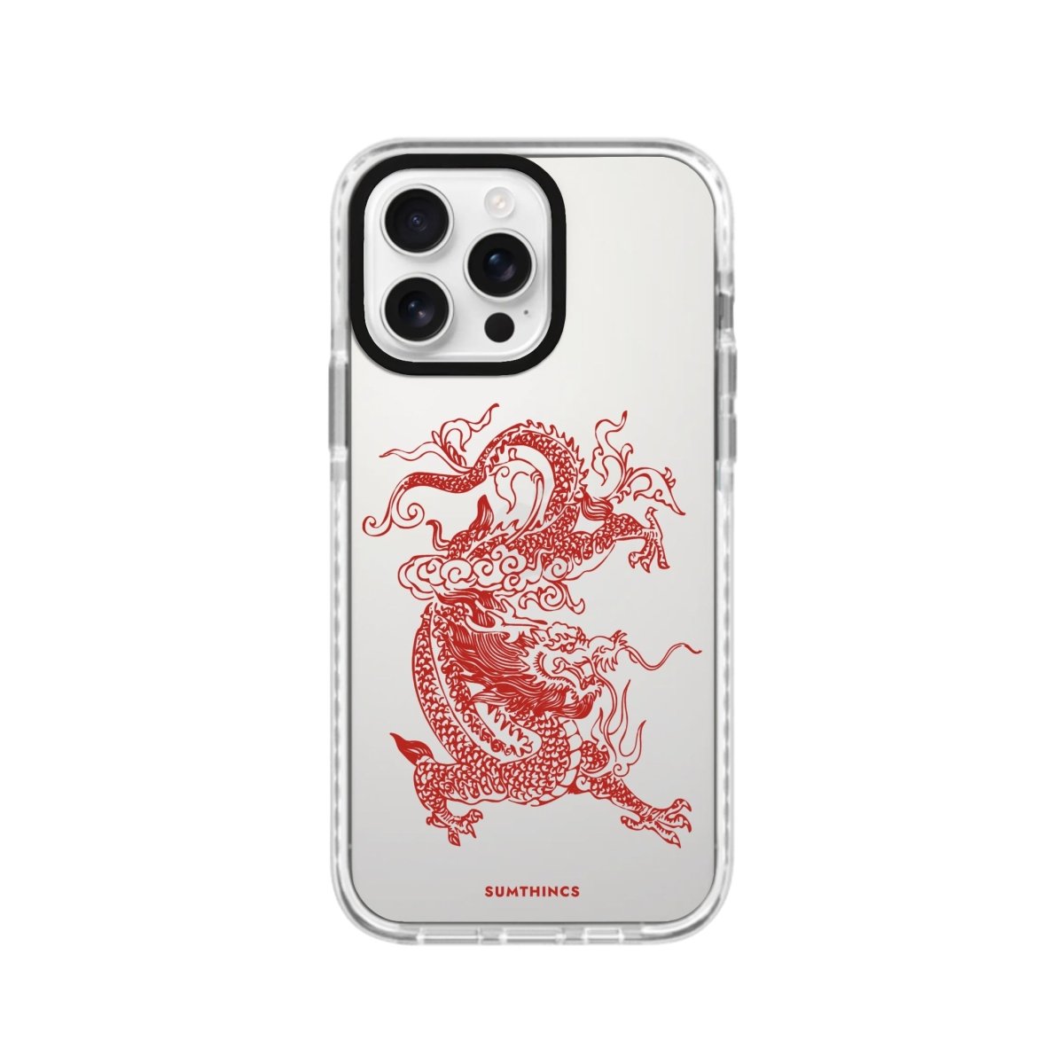 iPhone 16 Pro Dragon Procase Şeffaf Telefon Kılıfı Beyaz Şeffaf - SUMTHINCS
