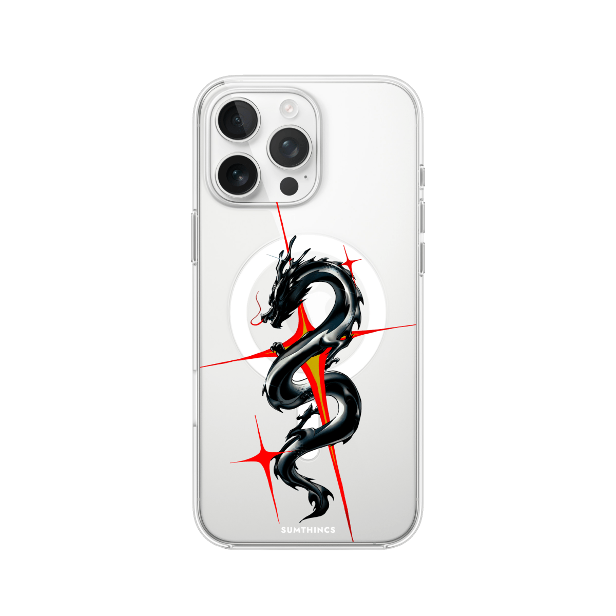 iPhone 16 Pro Dragonflare Clear Magsafe Şeffaf Telefon Kılıfı - SUMTHINCS