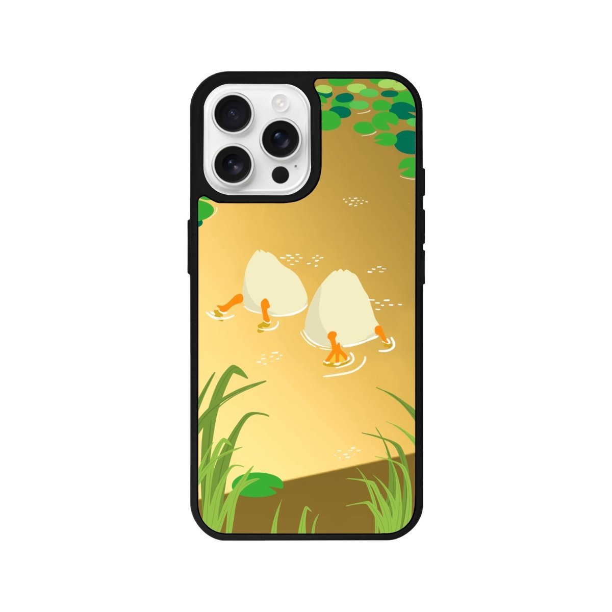 iPhone 16 Pro Ducks Mirror Aynalı Telefon Kılıfı Altın - SUMTHINCS