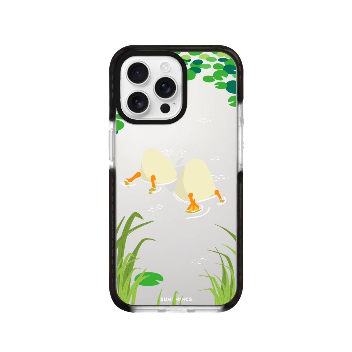 iPhone 16 Pro Ducks Procase Şeffaf Telefon Kılıfı Siyah Şeffaf - SUMTHINCS