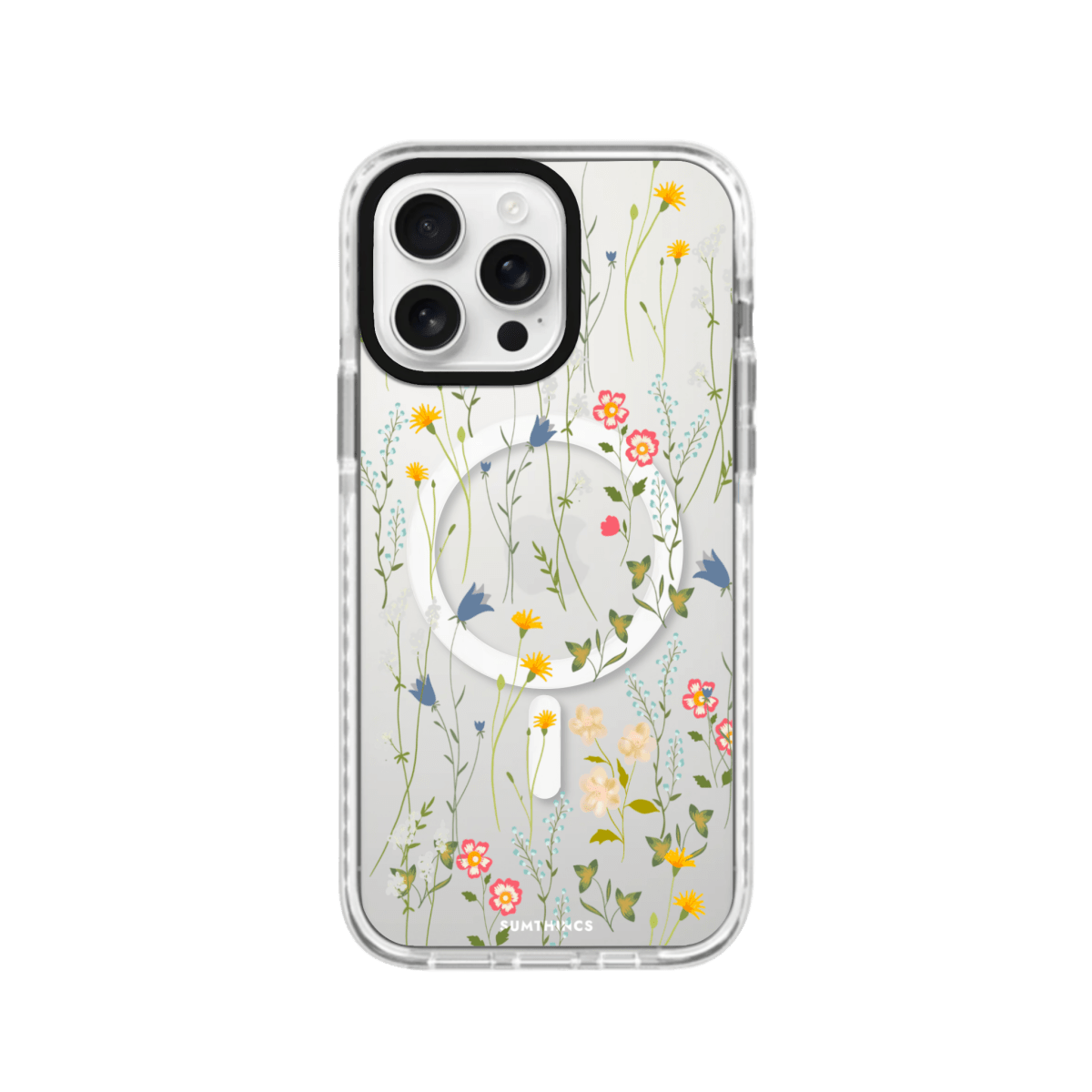 iPhone 16 Pro Eternal Garden Magsafe Procase Şeffaf Telefon Kılıfı Beyaz Şeffaf - SUMTHINCS