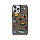 iPhone 16 Pro Eye Stickers Leather Vegan Deri Telefon Kılıfı - SUMTHINCS
