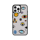iPhone 16 Pro Eye Stickers Leather Vegan Deri Telefon Kılıfı - SUMTHINCS
