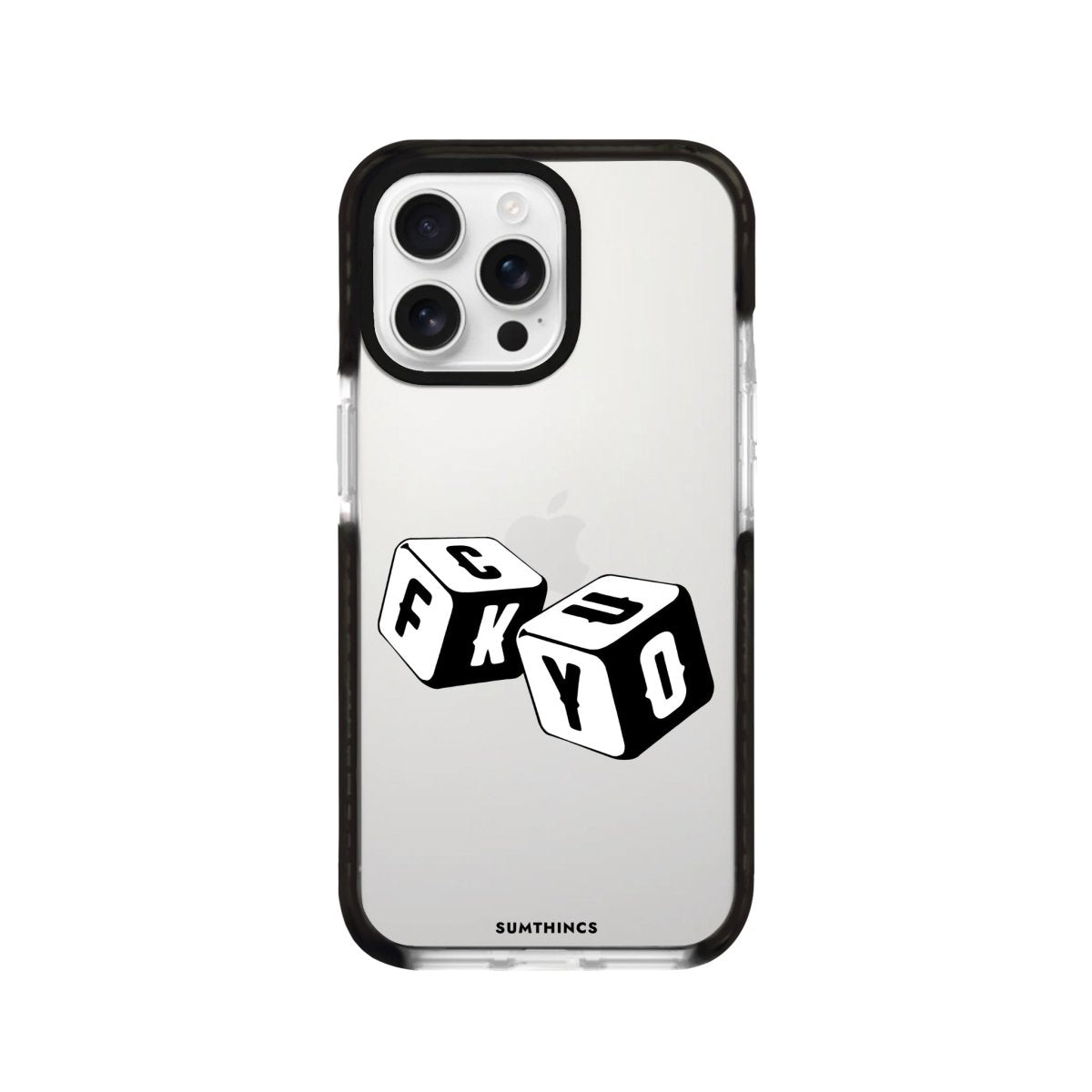 iPhone 16 Pro Fck You Procase Şeffaf Telefon Kılıfı Siyah Şeffaf - SUMTHINCS