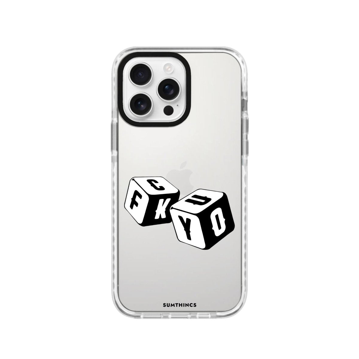 iPhone 16 Pro Fck You Procase Şeffaf Telefon Kılıfı Beyaz Şeffaf - SUMTHINCS