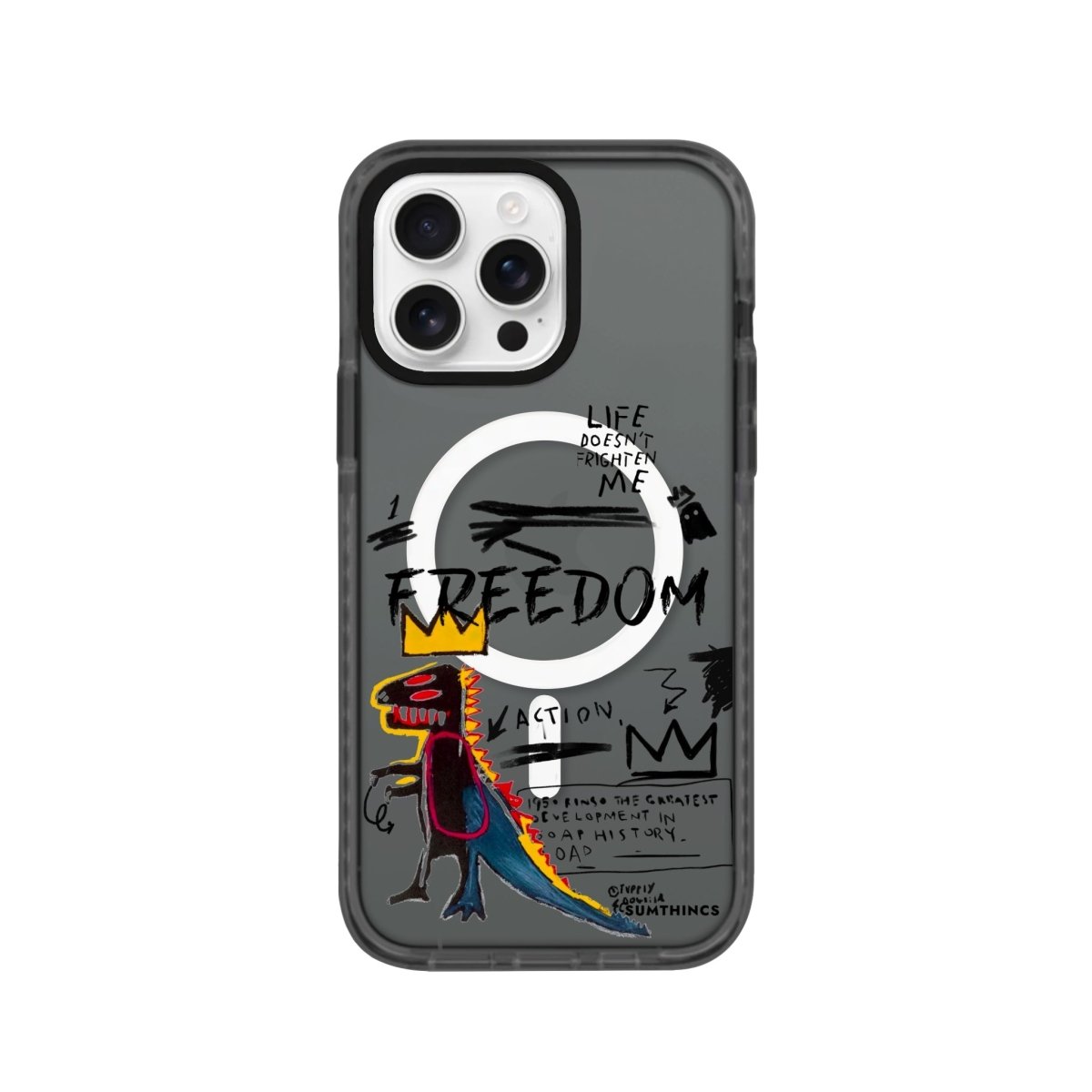 iPhone 16 Pro Freedom Magsafe Procase Şeffaf Telefon Kılıfı Antrasit - SUMTHINCS