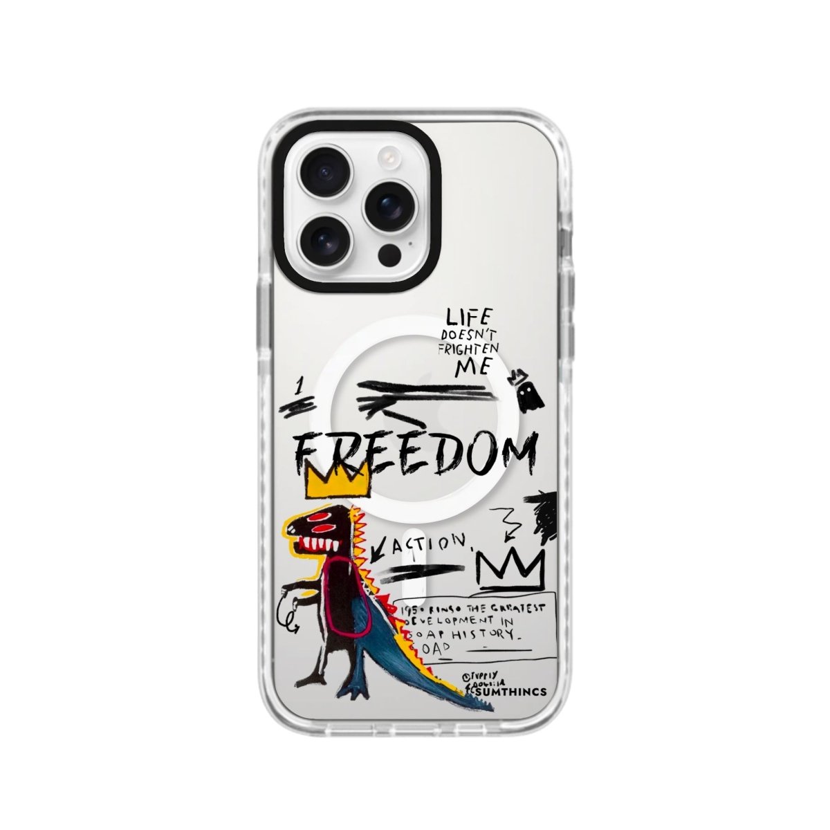 iPhone 16 Pro Freedom Magsafe Procase Şeffaf Telefon Kılıfı Beyaz Şeffaf - SUMTHINCS