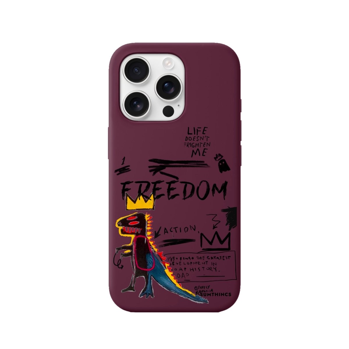 iPhone 16 Pro Freedom Premium Telefon Kılıfı Bordo - SUMTHINCS