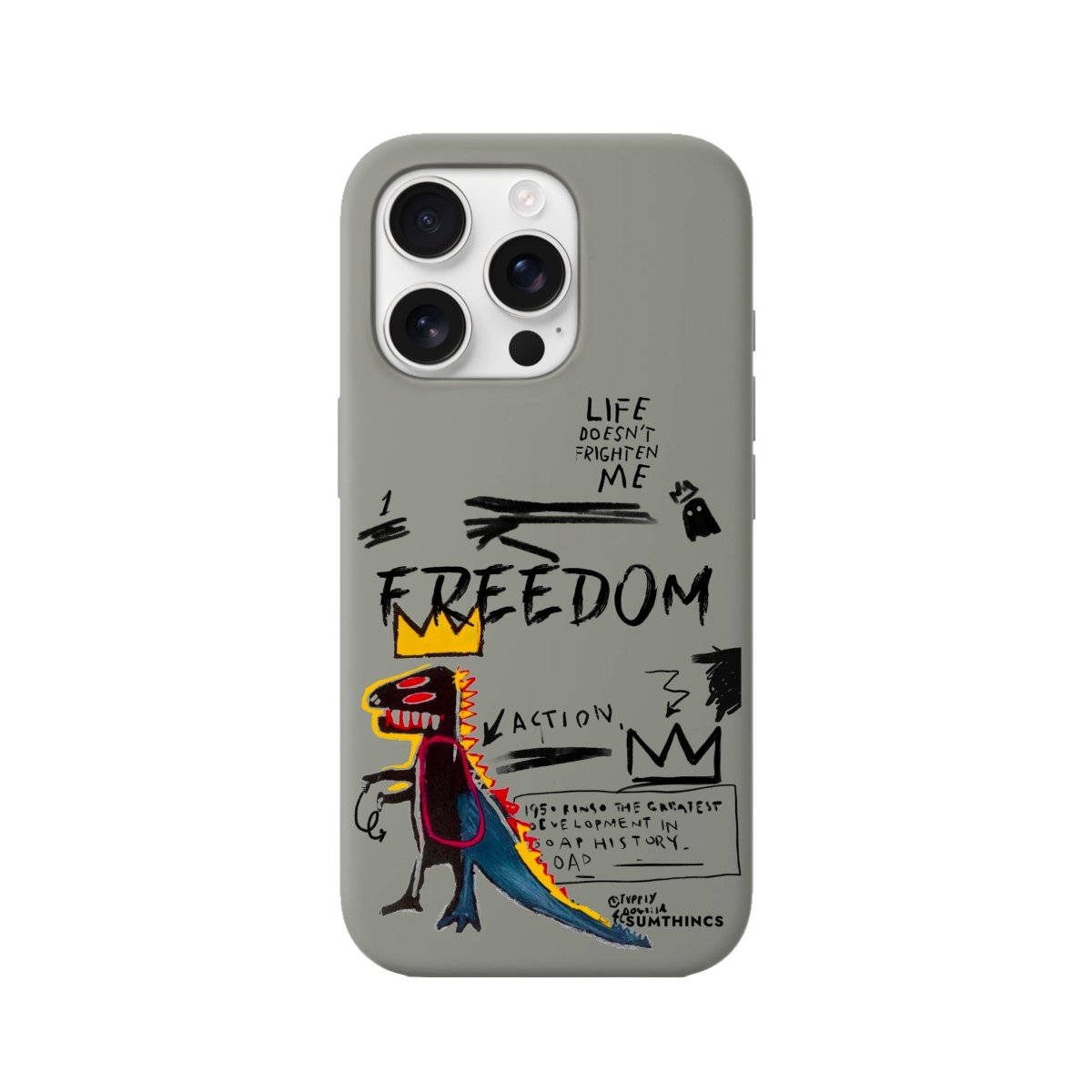 iPhone 16 Pro Freedom Premium Telefon Kılıfı Gri - SUMTHINCS