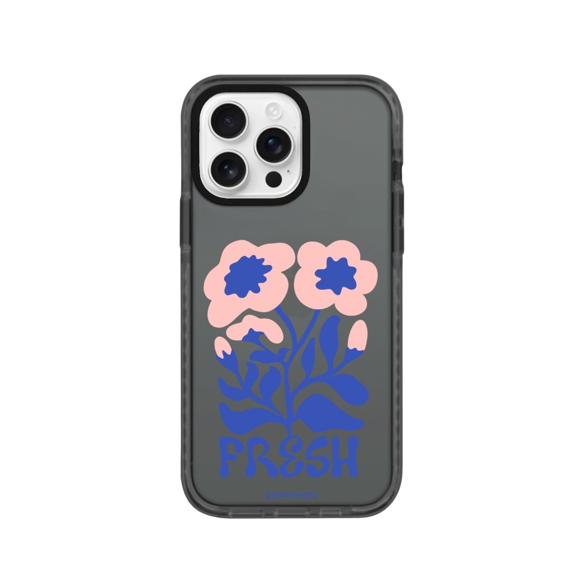 iPhone 16 Pro Fresh Flowers Procase Şeffaf Telefon Kılıfı Antrasit - SUMTHINCS