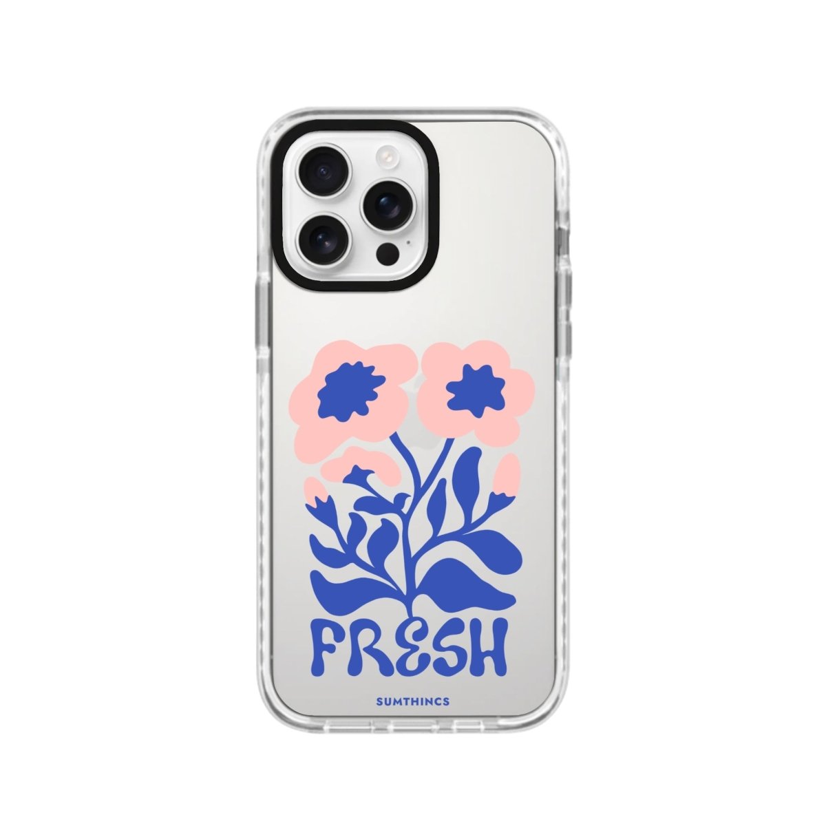 iPhone 16 Pro Fresh Flowers Procase Şeffaf Telefon Kılıfı Beyaz Şeffaf - SUMTHINCS