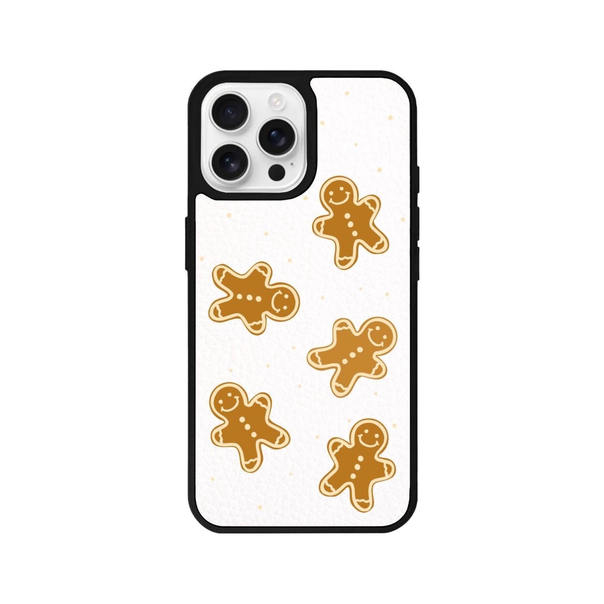 iPhone 16 Pro Gingerbread Man Leather Vegan Deri Telefon Kılıfı - SUMTHINCS