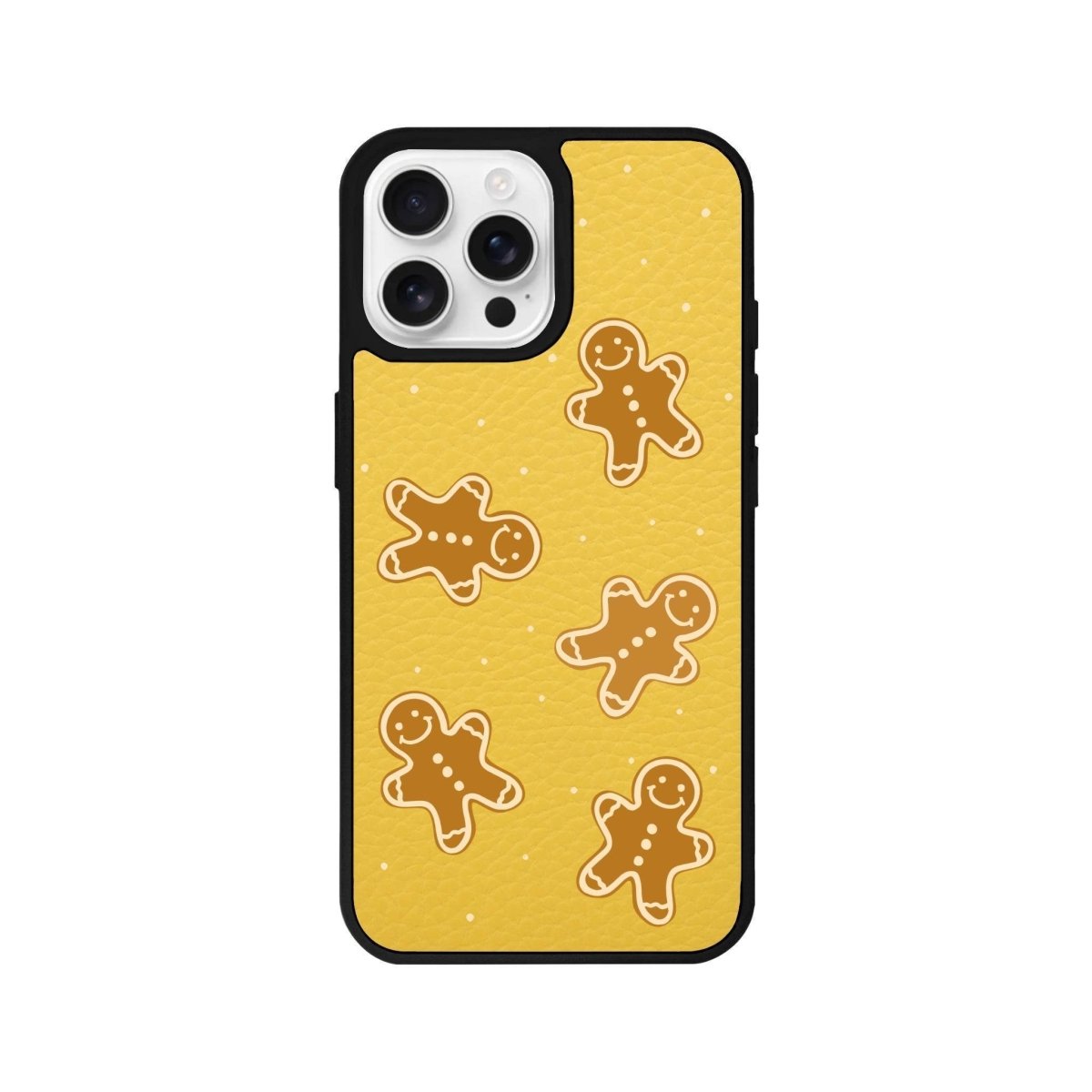 iPhone 16 Pro Gingerbread Man Leather Vegan Deri Telefon Kılıfı - SUMTHINCS