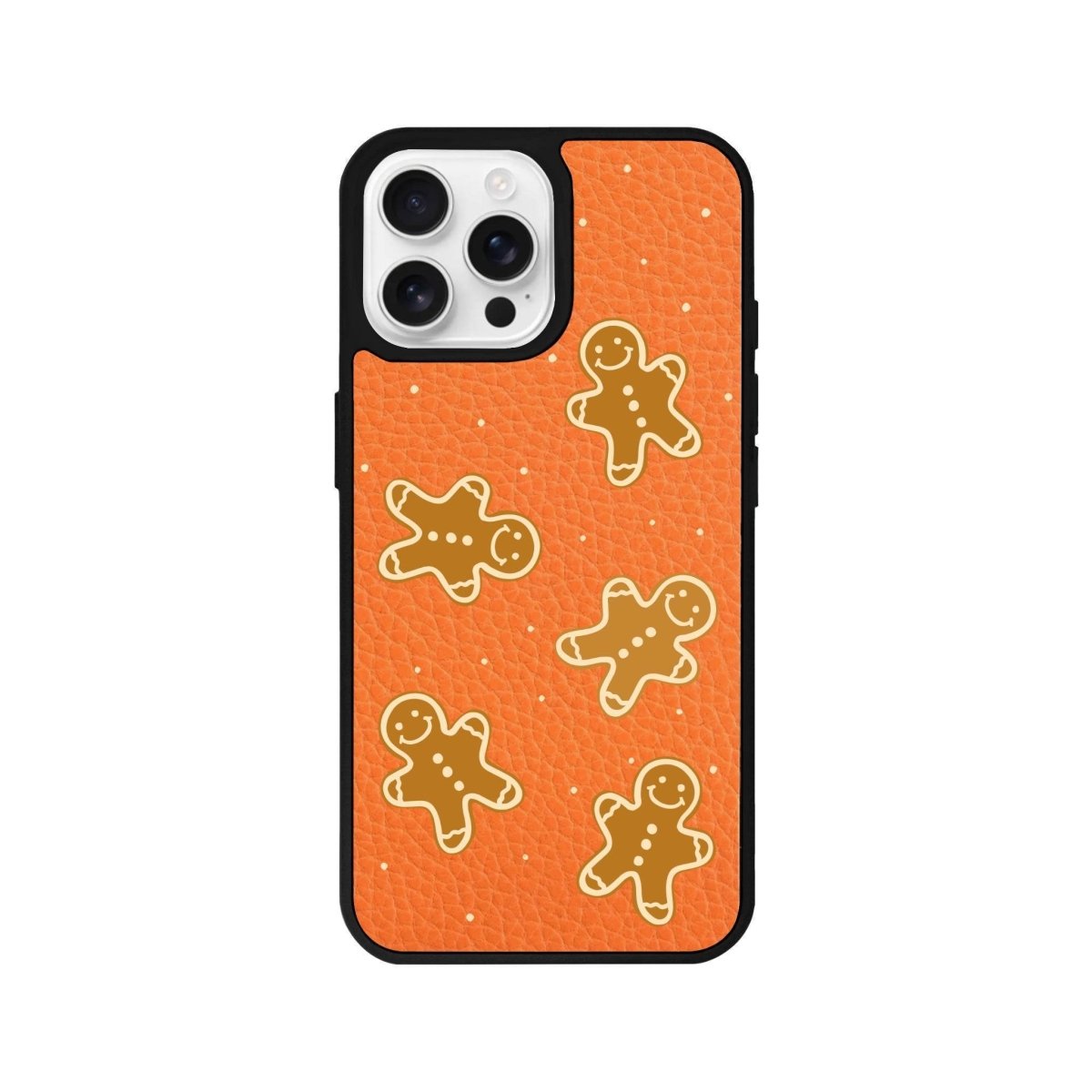 iPhone 16 Pro Gingerbread Man Leather Vegan Deri Telefon Kılıfı - SUMTHINCS