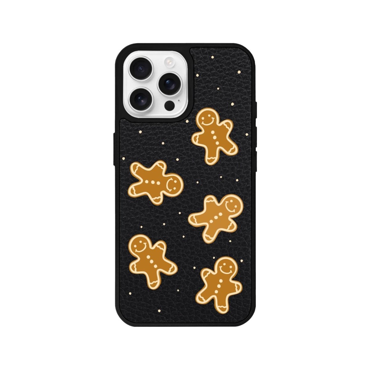 iPhone 16 Pro Gingerbread Man Leather Vegan Deri Telefon Kılıfı - SUMTHINCS