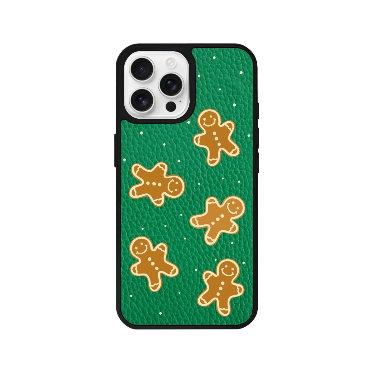 iPhone 16 Pro Gingerbread Man Leather Vegan Deri Telefon Kılıfı - SUMTHINCS