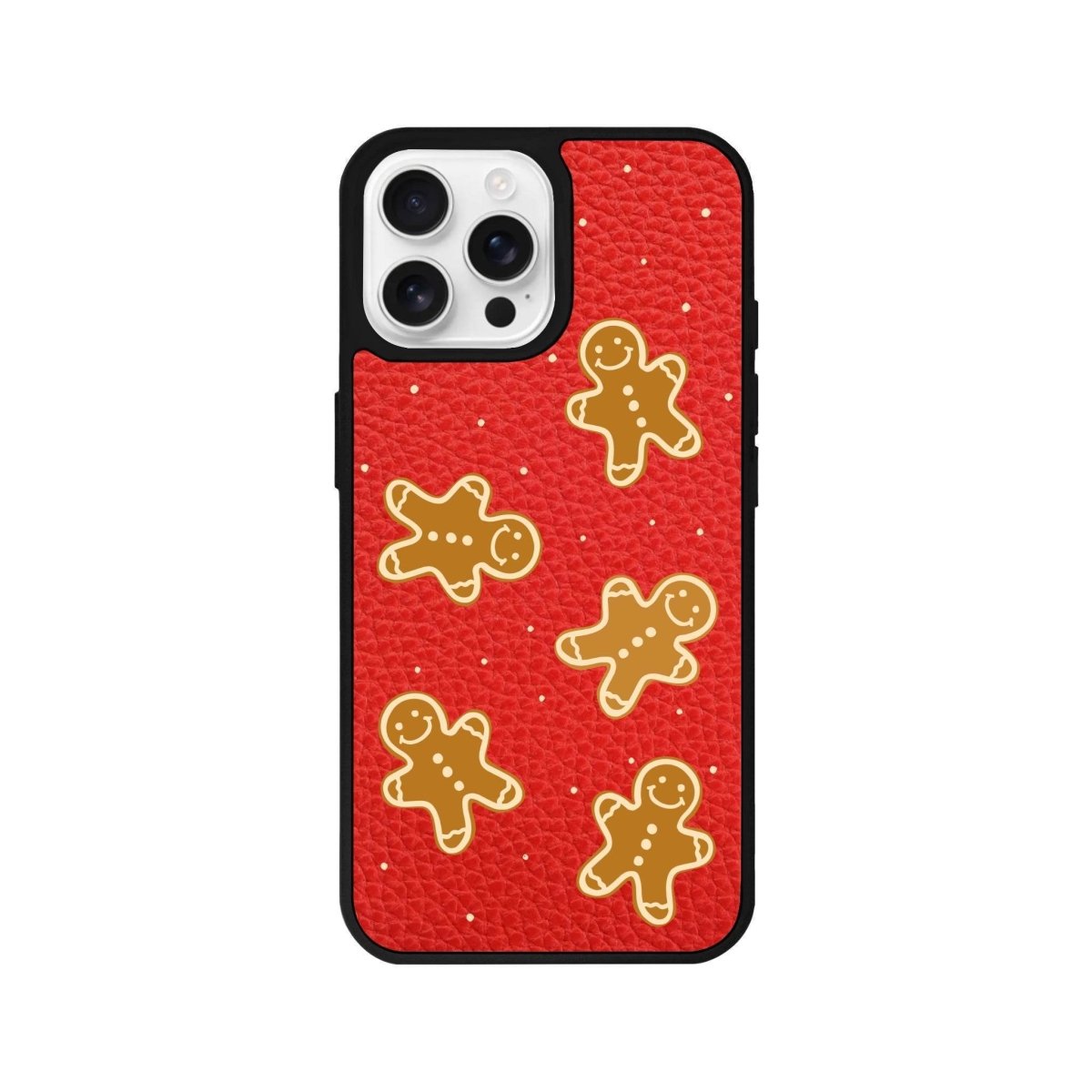 iPhone 16 Pro Gingerbread Man Leather Vegan Deri Telefon Kılıfı - SUMTHINCS