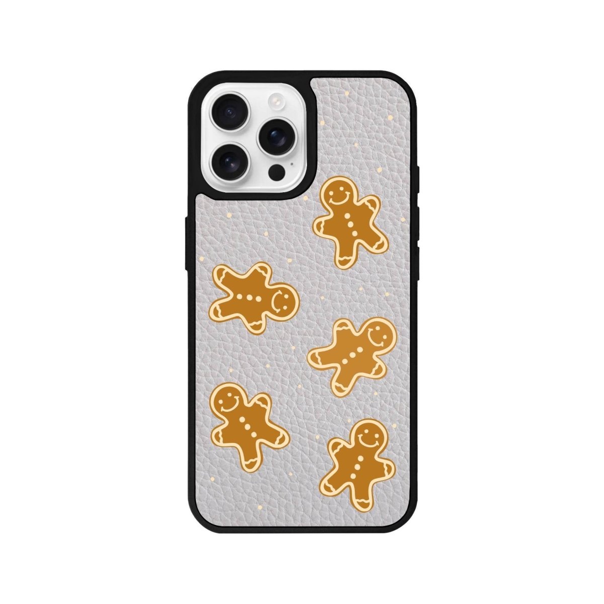 iPhone 16 Pro Gingerbread Man Leather Vegan Deri Telefon Kılıfı - SUMTHINCS