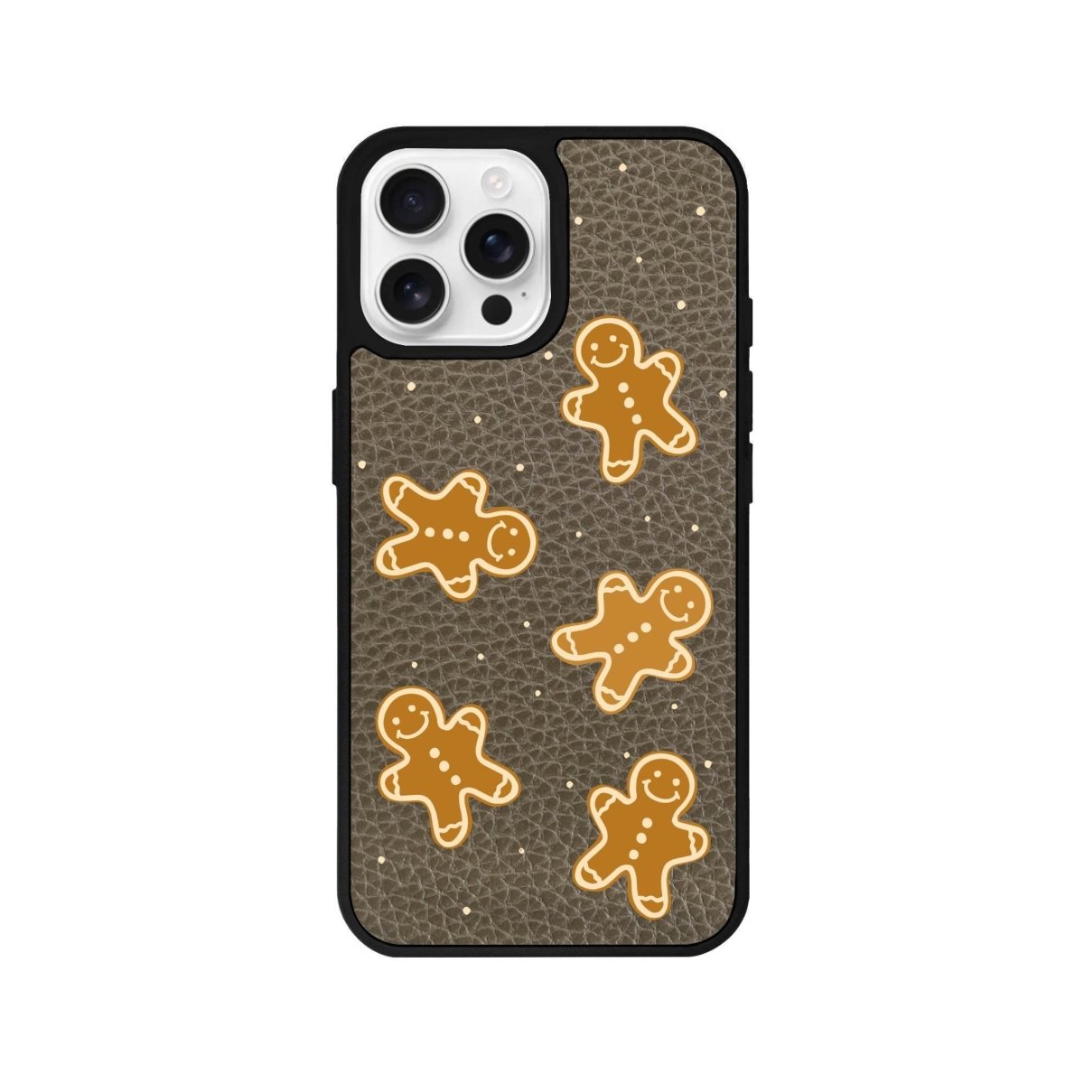 iPhone 16 Pro Gingerbread Man Leather Vegan Deri Telefon Kılıfı - SUMTHINCS