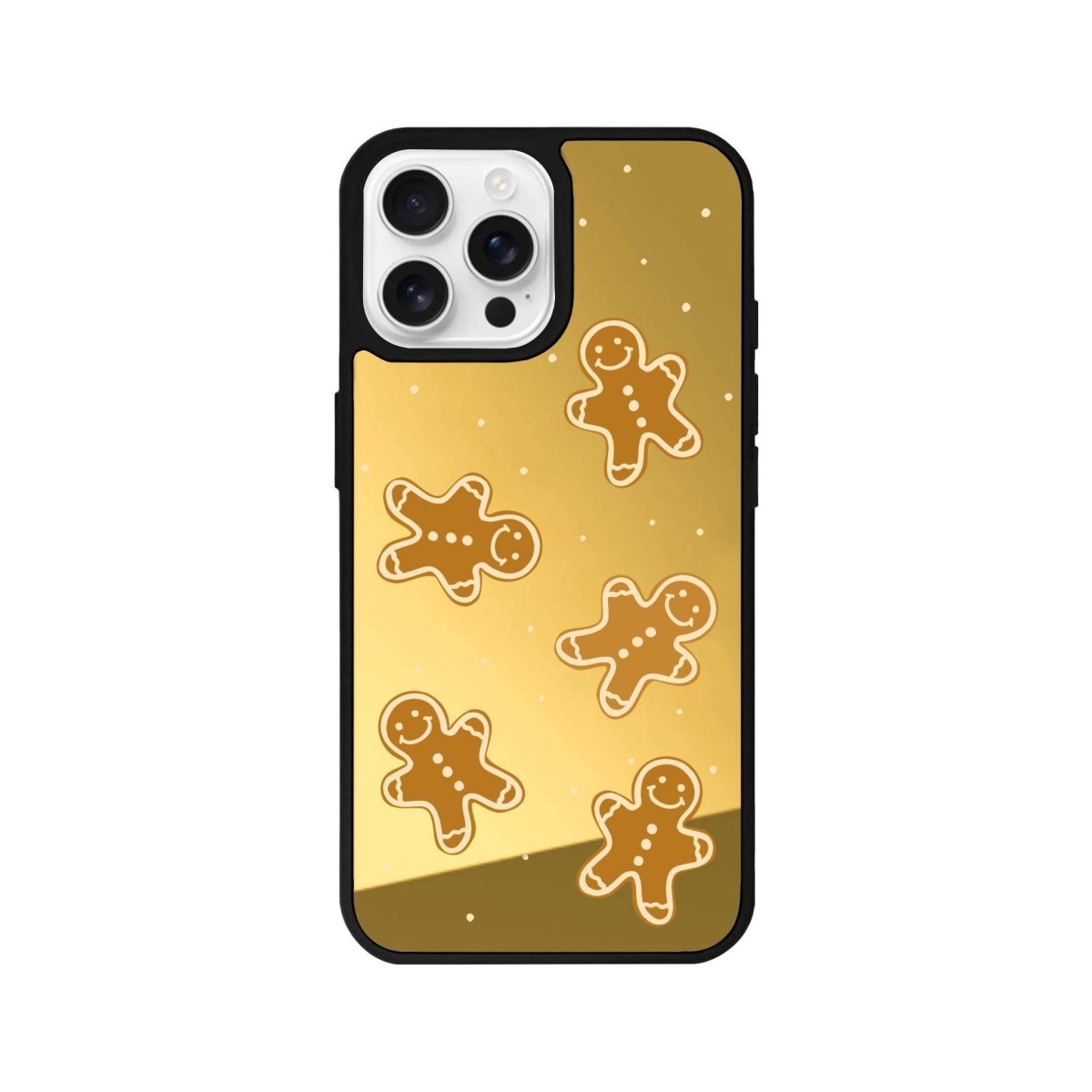 iPhone 16 Pro Gingerbread Man Mirror Aynalı Telefon Kılıfı Altın - SUMTHINCS