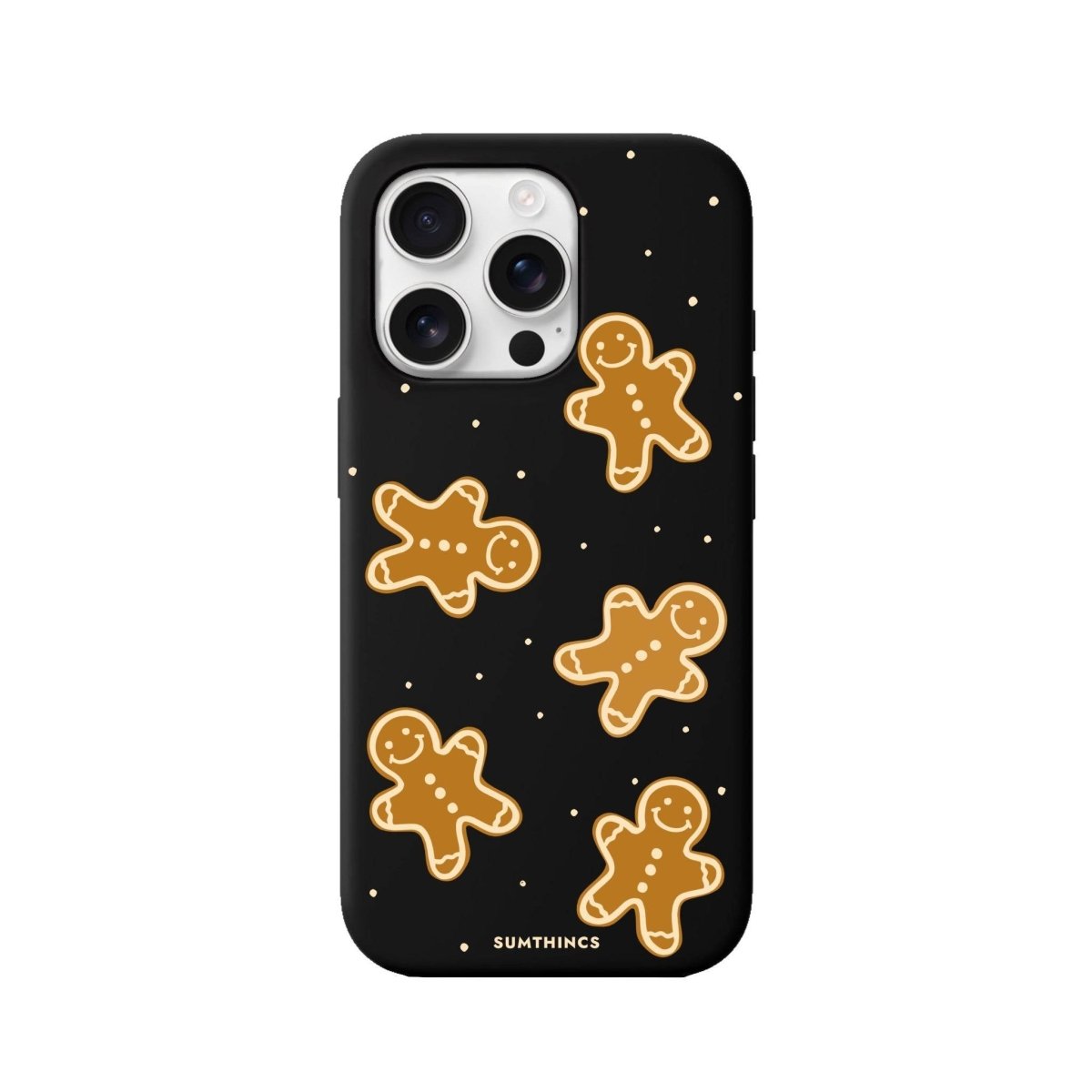 iPhone 16 Pro Gingerbread Man Premium Telefon Kılıfı Siyah - SUMTHINCS