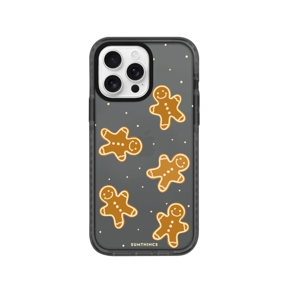 iPhone 16 Pro Gingerbread Man Procase Şeffaf Telefon Kılıfı Antrasit - SUMTHINCS