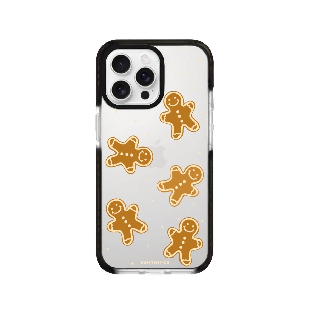 iPhone 16 Pro Gingerbread Man Procase Şeffaf Telefon Kılıfı Siyah Şeffaf - SUMTHINCS