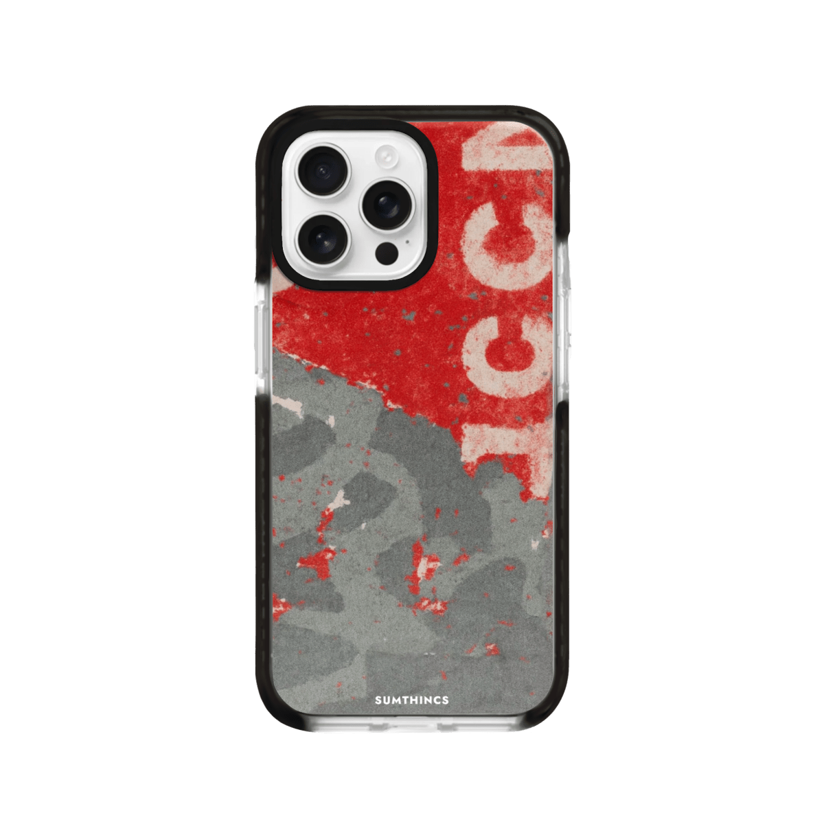 iPhone 16 Pro Graffiti Procase Şeffaf Telefon Kılıfı Siyah Şeffaf - SUMTHINCS