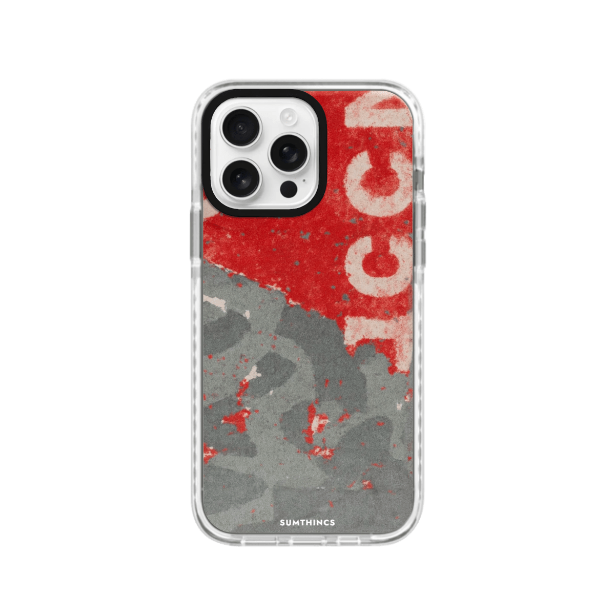 iPhone 16 Pro Graffiti Procase Şeffaf Telefon Kılıfı Beyaz Şeffaf - SUMTHINCS