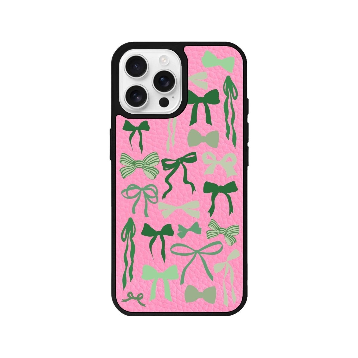 iPhone 16 Pro Green Garland Leather Vegan Deri Telefon Kılıfı - SUMTHINCS