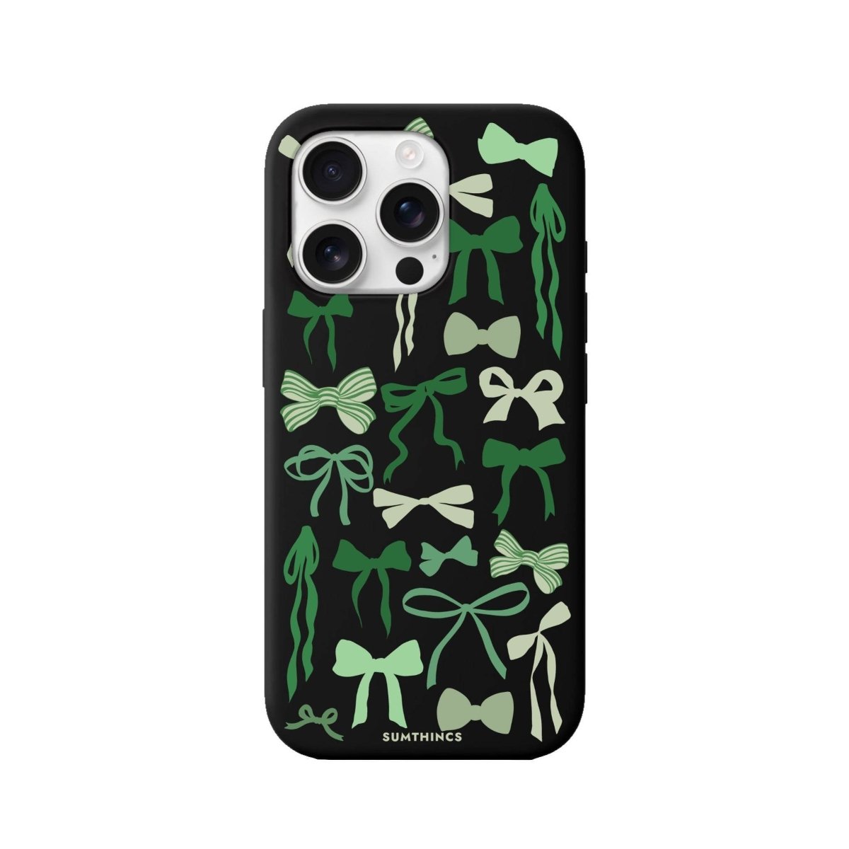 iPhone 16 Pro Green Garland Premium Telefon Kılıfı Siyah - SUMTHINCS