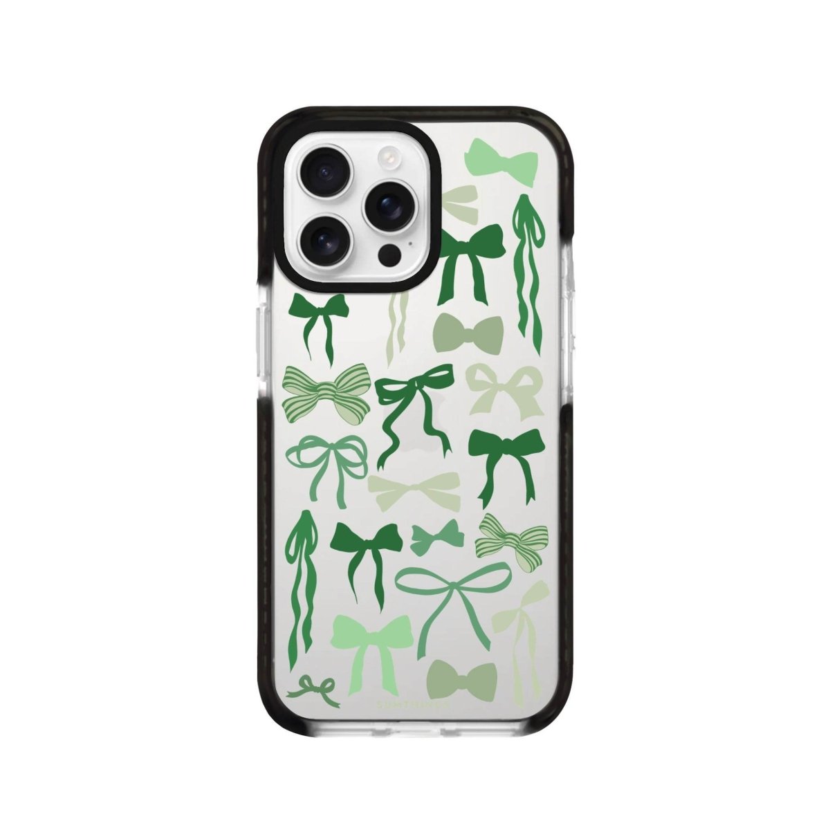 iPhone 16 Pro Green Garland Procase Şeffaf Telefon Kılıfı Siyah Şeffaf - SUMTHINCS