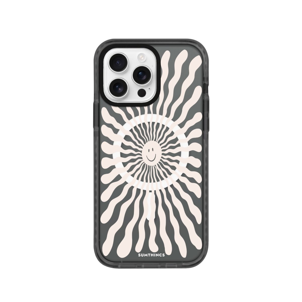 iPhone 16 Pro Happy Little Sun Magsafe Procase Şeffaf Telefon Kılıfı Antrasit - SUMTHINCS