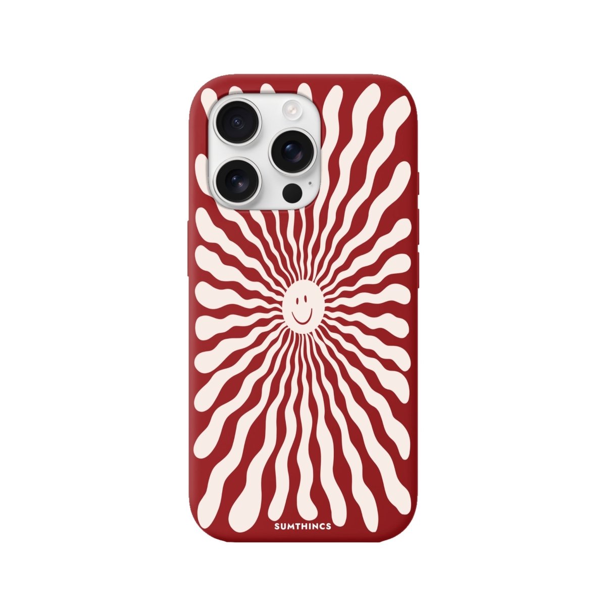 iPhone 16 Pro Happy Little Sun Premium Telefon Kılıfı Kırmızı - SUMTHINCS