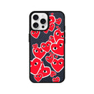 iPhone 16 Pro Hearts Leather Vegan Deri Telefon Kılıfı - SUMTHINCS