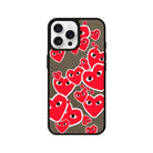 iPhone 16 Pro Hearts Leather Vegan Deri Telefon Kılıfı - SUMTHINCS