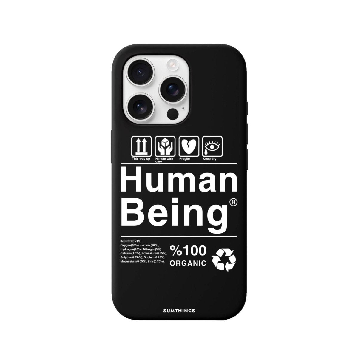iPhone 16 Pro Human Being Premium Telefon Kılıfı Siyah - SUMTHINCS