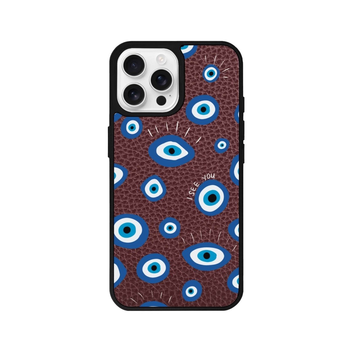 iPhone 16 Pro I See You Leather Vegan Deri Telefon Kılıfı - SUMTHINCS
