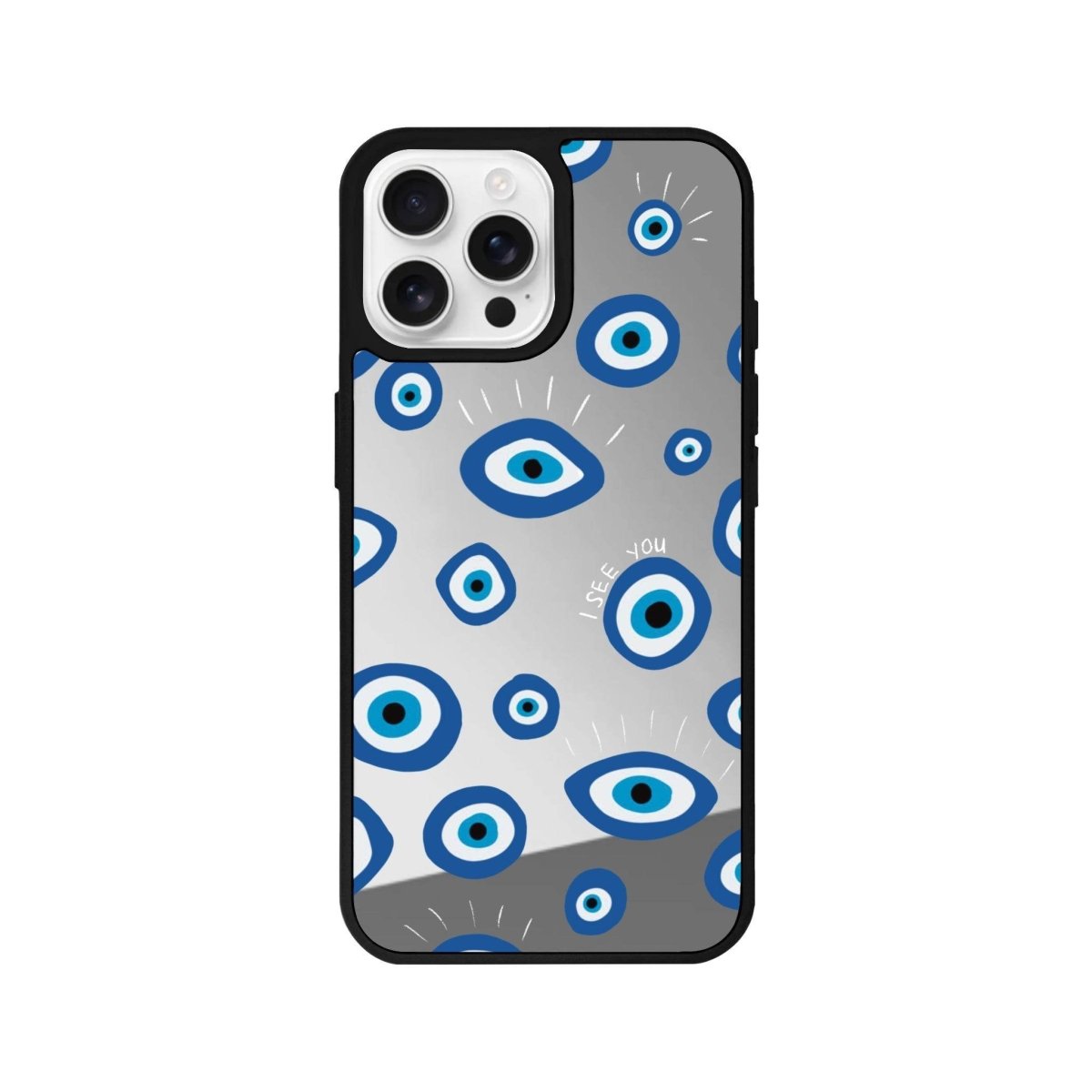 iPhone 16 Pro I See You Mirror Aynalı Telefon Kılıfı Gümüş - SUMTHINCS