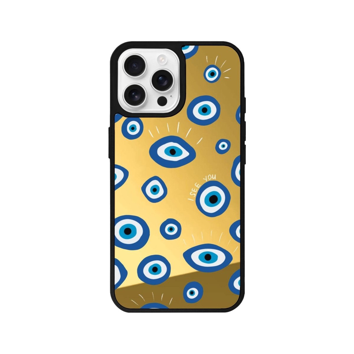 iPhone 16 Pro I See You Mirror Aynalı Telefon Kılıfı Altın - SUMTHINCS
